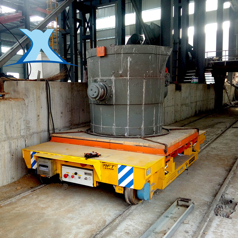 車間鋼水搬運(yùn)電動平車圖